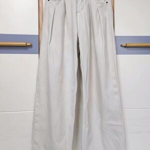 Elegant Cream Wide-Leg Trousers
